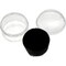 White Plastic Stackable Jewelry Display Tray w/ Black 50 Gem Jar Insert